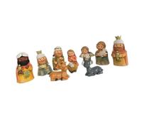 YPREWY Natività Figurine Sacra Famiglia Figura Con Asino Figura Ornamento Da Tavolo Decori Religiosi Scene Sculture