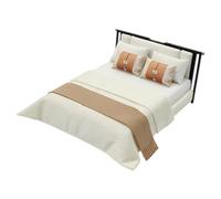 YPREWY Realistico 1 20 Scala Modello Casa Letto Evidenziando Complesso Bedframe Dettaglio Esemplare Per Piccola Fotografia E Moderna Interni Imprese Modello Casa Mobili ABS Crema Moda