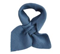 YPREWY Sciarpa invernale da donna lavorata a maglia per collo a croce spessa calda tinta unita uncinetto scappatoia fazzoletto da collo dolce fiocco collo guerra sciarpe invernali per le donne, Blu