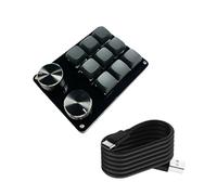 YPREWY Tastiera macro personalizzabile con la singola manopola, tastiere meccaniche di gioco 9Key/10Key/12Key/15Key, tastiera programmabile