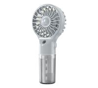 YPREWY Ventilatore nebulizzatore con nebulizzazione Piccolo ventilatore portatile Ventilatore ricaricabile Ventilatore portatile ad acqua Ventilatore a mano Raffreddamento a 4 velocità