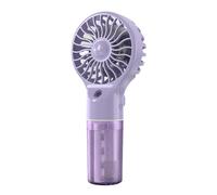 YPREWY Ventilatore nebulizzatore con nebulizzazione Piccolo ventilatore portatile Ventilatore ricaricabile Ventilatore portatile ad acqua Ventilatore a mano Raffreddamento a 4 velocità