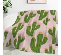 Ypthriline Cactus Coperta, Cactus a fumetti Coperta in Flanella di Microfibra 220×240 CM, Leggera, Morbida, Comoda e Calda, Adatto per Divan e Letti