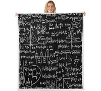Ypthriline Lavagna con formule matematiche Coperta, Stile stravagante Coperta in Flanella di Microfibra 130×150 CM, Leggera, Morbida, Comoda e Calda, Adatto per Divan e Letti