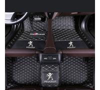 YPXHCZYJ Custom Tappetini Auto per Peugeot 2008 2020-2023 2024 Pelle Tappetini Car Moquette Copertura Completa Interni Protezion Floor Mats Liners Accessori,Single-Layer-Black Gold