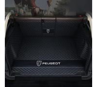 YPXHCZYJ Tappetini per Bagagliaio Auto per Peugeot 3008 GT Line 2020-2022 2023 2024 su Misura Vasca Baule Tappeto Antiscivolo Tappetino Copri Baule Fodera Interni Accessori,Full Surround-Black Style