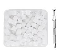 YPYMOD 100 Spugne per Nail Art, Accessori per Nail Art, Pennello Ombre, con Pinza Pennello per Sponge, Applicatore Fai Da Te(Bianco)