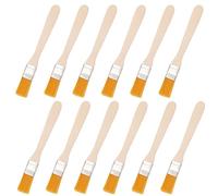 YPYMOD 12 Pezzi Pennelli Piatti, Pennello Pittura Muro, Pennello per Vernice, 13cm Pennello Piatto, Pennelli per Vernice con Manico in Legno per Arte Fai Da Te, Pareti