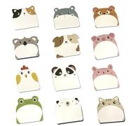 YPYMOD 12PCS Blocchetti Memo Adesivi, 360 Pezzi Animali Sticky Notes, Mini Foglietti Adesivi, per Ufficio, Scuola, Regali per Studenti Bambini, Regalini Festa Compleanno