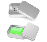 YPYMOD 2 Pezzi Portasapone in Alluminio, Portasapone Bagno, Portasapone da Viaggio, Porta Saponetta in Alluminio con Griglia Sgocciolatoio, Porta Sapone Solido Portatile, per Casa, Viaggi, Campeggio
