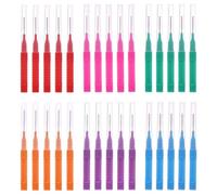 YPYMOD 30 Pezzi Scovolini Interdentali, Scovolino Per Pulizia Denti con Coperchio, Scovolino Interdentale Per L'Igiene Lnterdentale Mantenimento Della Salute Orale (6 Colori)