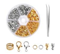 YPYMOD Chiusure per Braccialetti, Set di Fibbie per Bracciale, Chiusure Collane per Bigiotteria Fai da Te Creazione Collane Portachiavi