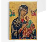 YPZCKXNLF Maria Nostra Signora Del Perpetuo Soccorso, Dipinto Della Beata Vergine Maria Bizantina, Poster D'Arte Da Parete Con Stampa Vintage, Arredamento Per La Casa 40X60Cm Senza Cornice