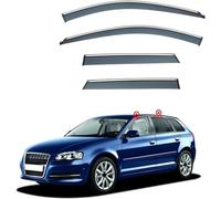 YPZJXQXQ Deflettori d'Aria Antiturbo per Audi A3 Hatchback MK2-8P 2004-2010 2011 2012,Anteriore E Posteriore Antivento, Antipioggia, Fume' Oscurati