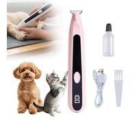 YPZVX Rasoio elettrico di precisione per cani e gatti, per cani e gatti, per la toelettatura degli animali domestici, impermeabile, ricaricabile, con LED, per cani, gatti, cani di piccola taglia