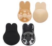 YQBFTC 2 Paia Reggiseno Invisibile,Reggiseno Adesivo,Rabbit Ears Invisible,Reggiseno Invisibile Adesivo Senza Spalline Comodo,Reggiseno Senza Spalline Schiena Scoperta Riutilizzabile per Abiti Sera
