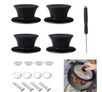 YQBFTC 4 Pezzi Pomelli per Coperchi Pentole,Pomello Coperchio Pentola,Manopole di Ricambio per Coperchio Pentola in Silicone con Viti,Pomelli Coperchio Universali Antiscottatura,Manici per Pentole