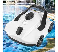 YQDDM Aspirapolvere robot per piscina fuori terra, robot senza fili per piscina a doppio motore, autonomia di 130 minuti, aspirapolvere automatico per piscina