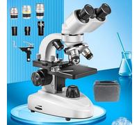 YQDDM Microscopio composito binoculare LED, microscopio composto da 60000x con oculare grandangolare