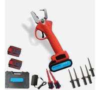 YQDDM Pinza elettrica per etichette auricolari, perforatrice automatica per orecchio, applicatore di etichette per bestiame e maiali (rosso)