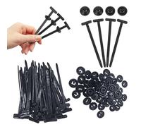 Yqhugbc 150 pezzi Fibbie Universali in Nylon, Nylon Universal Cable tie Buckle, con Design a Perno e bottone, Fascette in Plastica per Fissaggio Auto, per Riparazioni Quotidiane Dell'auto