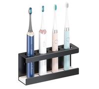 Yqhugbc Supporto per spazzolino elettrico, portaspazzolino da parete, portaspazzolino con vaschetta di raccolta, portaspazzolino con 4 fori Ø35 mm senza fori per portaspazzolino Oral B iO, Philips UVM