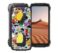 YQINHHME Cover per Blackview BV7300 (6.67"), Custodia per Telefono Ultrasottile Antiurto e AntiGraffio, Morbido Silicone TPU Nero Protettiva Case per Blackview BV7300 - Graffito