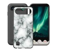 YQINHHME Cover per Doro Aurora A10 (4.50"), Custodia per Telefono Ultrasottile Antiurto e AntiGraffio, Morbido Silicone TPU Nero Protettiva Case per Doro Aurora A10 - Marmo