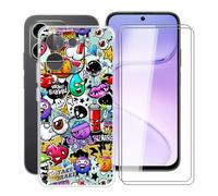 YQINHHME Cover per Honor X7e Plus 5G, 2 x Vetro Temperato - XS40