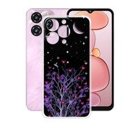 YQINHHME Cover per Oukitel C3 (6.52 "), Ultra Sottile Antiurto X Anti-Graffio Clear Case, Morbido Silicone TPU Bumper Protettiva Custodia per Oukitel C3 - Notte tranquilla