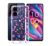 YQINHHME Cover per TCL K32 5G (6.75 "), Ultra Sottile Antiurto X Anti-Graffio Clear Case, Morbido Silicone TPU Bumper Protettiva Custodia per TCL K32 5G - Bolla d'Amore