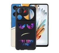 YQINHHME Cover per ZTE nubia Music (6.60"), Custodia per Telefono Ultrasottile Antiurto e Antigraffio, Morbido Silicone TPU Nero Protettiva Case per ZTE nubia Music - DUO4