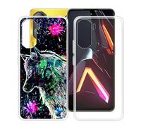 YQINHHME Cover per ZTE Nubia Neo 3 (6.80 "), 2 Pezzi Ultra Sottile Anti-Graffio TPU Protettiva Case Morbido Silicone Bumper Custodia per ZTE Nubia Neo 3 - Clear + Bestia dei Graffiti