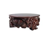 YQINQIN83B Base per Vaso Piedistallo for Esposizione di Servizi da tè in Legno con Intaglio in Rilievo Cinese, Base for Decorazioni domestiche Bonsai Base per Bonsai(Piccolo)