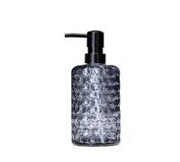 YQINQIN83B Dispenser di Sapone Distributore di Sapone for casa/Hotel/Bagno Flacone di lozione in Vetro pressato da 500 ml Trasparente Cilindrico Grigio/Verde/Giallo Dispenser Sapone Bagno(Grijs)