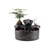 YQINQIN83B Fontana da Tavolo Ornamenti d'Acqua Che scorre, Sfere Feng Shui, fontane circolanti, Decorazioni da Tavolo Fontana a Cascata