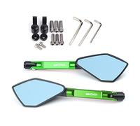 YQJXYIG per Kawasaki Z900 Z900RS Ninja 2017 2018 2019 2020 2021 Moto Specchietto Retrovisore Blu Anti-riflesso Specchietti Laterali in Alluminio di CNC con Logo 10MM 8MM Specchi (Colore : Verde)