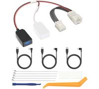 YQMAJIM Adattatore di alimentazione DashCam (tipo 12P) compatibile con Toyota RAV4, Corolla, Camry, Tacoma, 4Runner, Highlander, Lexus Connect to Lane Assist, Nascondi USB a GPS Radar Mirror Dash Cam