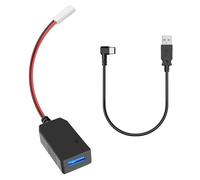 YQMAJIM Adattatore di alimentazione per Dash Cam Connettore di uscita speciale modulo USB Buck, DC 12 V/24 V a 5 V Adattatore di ricarica con uscita USB con un cavo shorty di tipo C