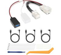 YQMAJIM Adattatore di alimentazione per DashCam (tipo 10P) compatibile con Mazda 2017+ CX5, CX9 con specchio senza cornice, cavo adattatore integrato da USB a GPS Radar Mirror per fotocamera Dash Cam