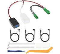 YQMAJIM Adattatore di alimentazione per DashCam (tipo 3P) compatibile con modelli Volvo e Polestar con specchietto retrovisore con oscuramento automatico, cavo adattatore per caricabatterie integrato