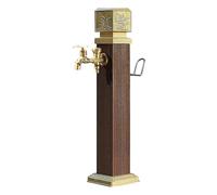 YQMHEZ Colonna d'Acqua da Giardino in Acciaio Inossidabile, Idrante Erogatore Quadrato Verticale Indipendente Vintage, Palo di Irrigazione con Rubinetto for Esterni Antigelo