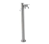 YQMHEZ Colonna d'Acqua for Esterni, Colonna d'Acqua da Giardino in Acciaio Inossidabile di Alta qualità, Idrante Erogatore con Portagomma for Rubinetto, Fontana d'Acqua(Round,23.6in/60cm)