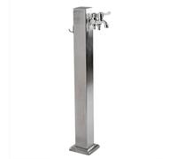 YQMHEZ Colonna d'Acqua for Esterni, Colonna d'Acqua da Giardino in Acciaio Inossidabile di Alta qualità, Idrante Erogatore con Portagomma for Rubinetto, Fontana d'Acqua(Square,23.6in/60cm)