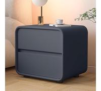 YQMHEZ Comodino, Comodini A 2 Cassetti, Comodino In Pelle, Tavolino Comodinos, Comodinos Stretto per Bagno, Sala da Pranzo, Camera da Letto(Black,40cm)