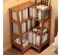 YQMHEZ Libreria Angolare, Organizer Girevole Ed Estensibile, Espositore Vintage per Piccoli Spazi, Scaffale Angolare, Libreria Scaffale In Legno In Piedi per Soggiorno(Brown)