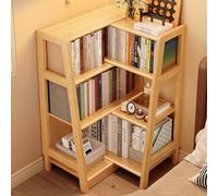 YQMHEZ Libreria Angolare, Organizer Girevole Ed Estensibile, Espositore Vintage per Piccoli Spazi, Scaffale Angolare, Libreria Scaffale In Legno In Piedi per Soggiorno(Natural)