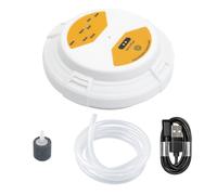 YQMIGU Aeratore per pesci, ispirato agli UFO, ricaricabile e galleggiante, aeratore per secchio per esche IPX7, impermeabile con caricatore magnetico, pompa ad aria ultra silenziosa per 21 GPH-32GPH