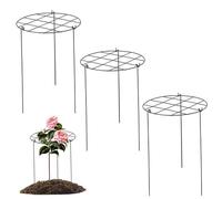 YQNISCU 3 Pezzi 35,6 x 45,7 cm in Metallo peonia Rosa Supporto for Piante Supporto a 3 Gambe for Crescere Attraverso Il Supporto for Vite di Fiori