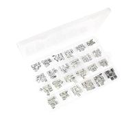 YQNISCU Kit connettori Micro USB 60/240 Pezzi 12/24 Modelli Porta USB/Spina Posteriore for MP3/4/5 Set Prese Dip SMD Fai da Te Set connettori USB (24 valori-240 Pezzi totali)(12values-60pcs Total)